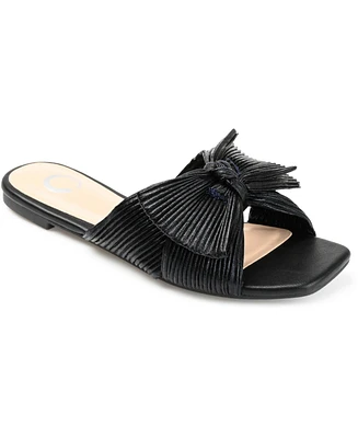 Journee Collection Women's Serlina Bow Flat Sandals