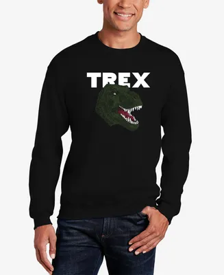 Men's Word Art T-Rex Head Crewneck Sweatshirt