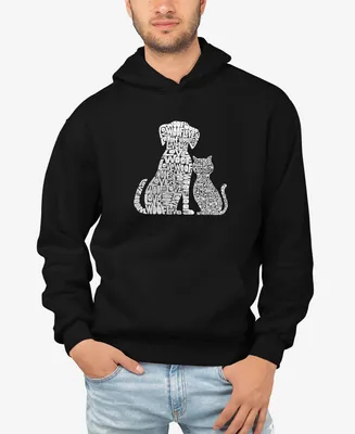 Men's Word Art Dogs and Cats Hooded Sweatshirt