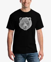 Men's Word Art Bear Face T-shirt