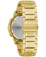 Caravelle designed by Bulova Men's Chronograph Gold Tone Stainless Steel Bracelet Watch 44mm