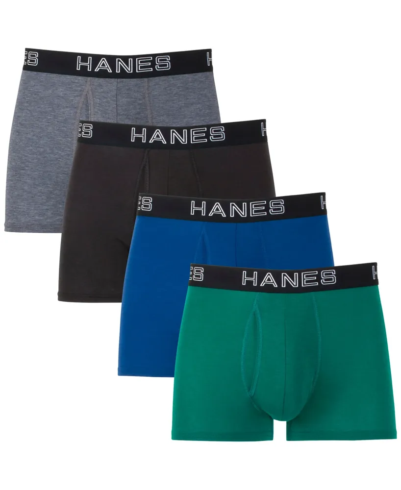 Hanes Premium Men's Xtemp Total Support Pouch Anti Chafing 3pk Boxer Briefs  - Blue/gray : Target