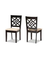 Nicolette Modern and Contemporary Wood Dining Chair Set, 2 Piece