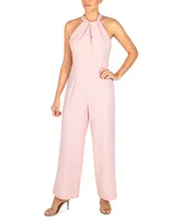 julia jordan Twist-Front Halter Jumpsuit