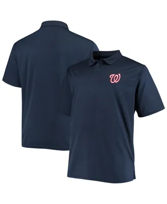 Men's Fanatics Navy Washington Nationals Big Tall Solid Birdseye Polo Shirt