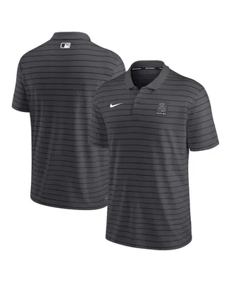 Men's Nike Anthracite Chicago White Sox Authentic Collection Striped Performance Pique Polo Shirt