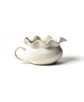 Coton Colors Signature White Ruffle Gravy Boat