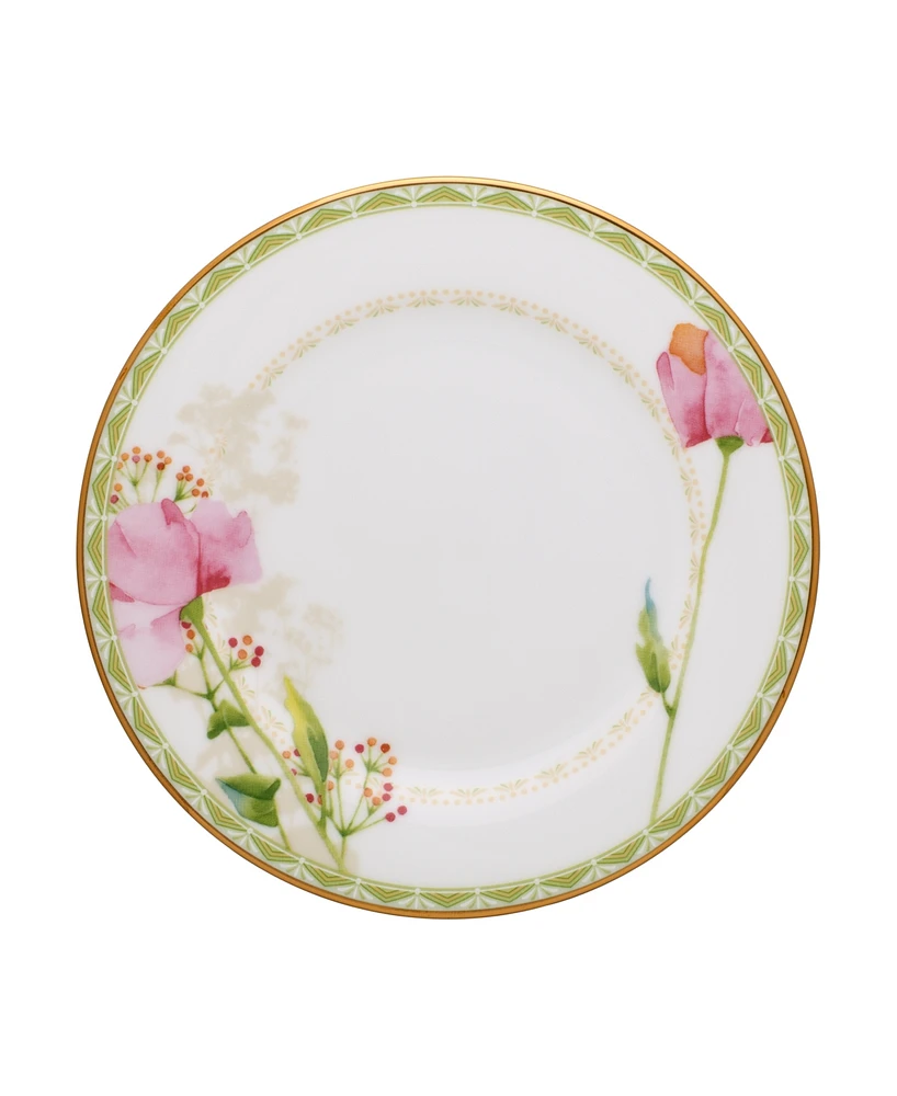 Noritake Poppy Place Bread Butter Plate, 6.25" - White, Pink, Gold