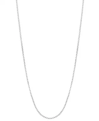 16 24 Mirror Box Chain 5 8mm In 14k White Gold