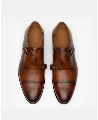 Taft Men's Prince Genuine Leather Double Monk Strap Dress Shoes