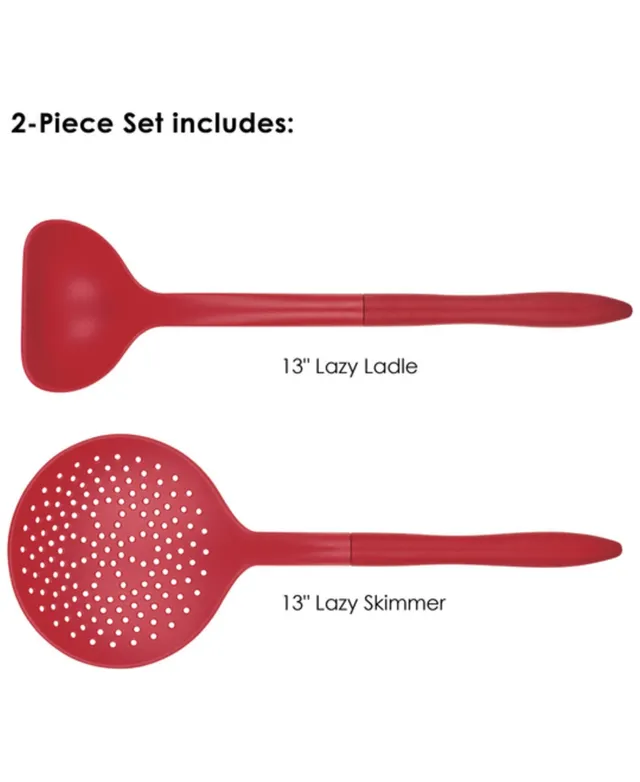 Rachael Ray Kitchen Utensils Nonstick Lazy Spoon, Ladle, and