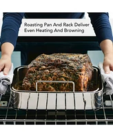 KitchenAid 5-Ply Clad Stainless Steel 15" x 11.5" Roaster with Removable Rack