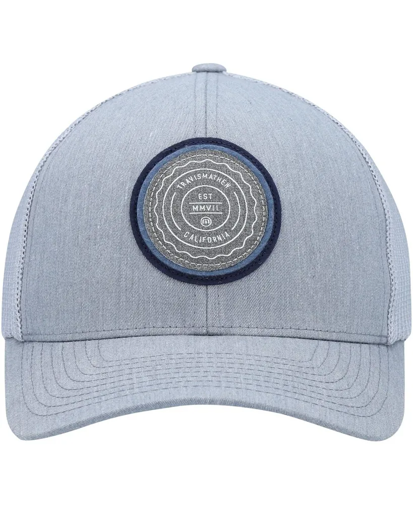 Men's Travis Mathew Heathered Gray The Patch Trucker Snapback Hat