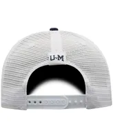 Men's Top of the World Navy, White Michigan Wolverines Trucker Snapback Hat
