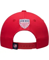 Big Boys Red Team Usa New Logo Solid Structured Adjustable Snapback Hat