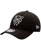 Men's New Era Black Black Panther Classic Logo 9TWENTY Adjustable Hat