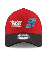 Men's New Era Scarlet, Black Kyle Larson Double Whammy 9Fifty Snapback Adjustable Hat