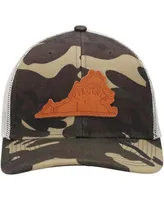 Men's Local Crowns Camo Virginia Icon Woodland State Patch Trucker Snapback Hat