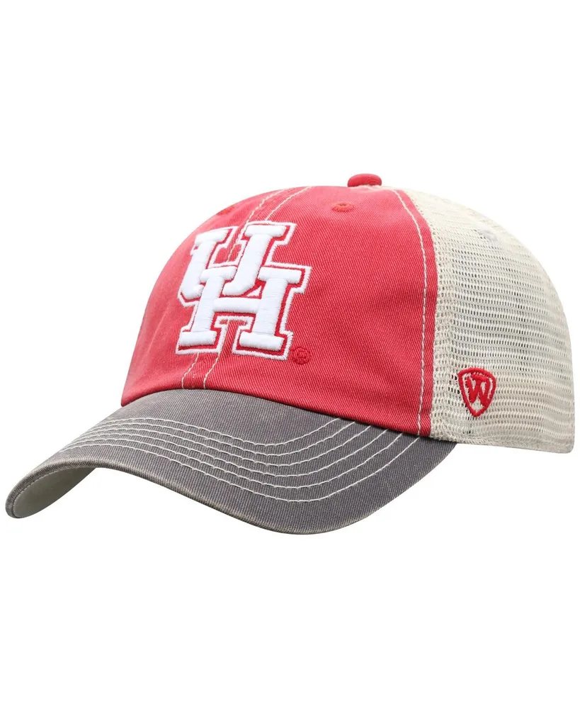 Men's Top of the World Red Houston Cougars Offroad Trucker Snapback Hat