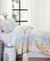 Tropic Leaf Quilt and Sham 3 Piece Set