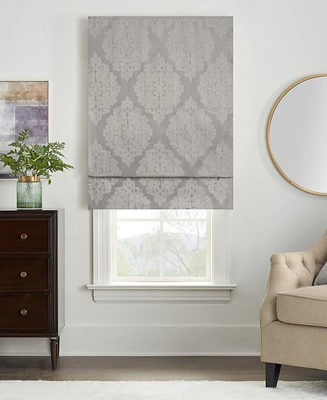 Eclipse Carlton Blackout Cordless Roman Shade, 64" x 39" - Silver