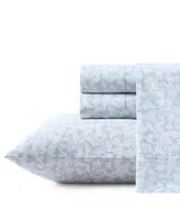 Tommy Bahama Home Koya Bay Cool Zone 200 Tc Percale Cotton 4 Piece Sheet Set