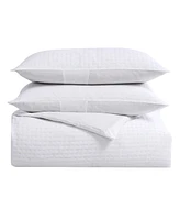 Tommy Bahama Home Basketweave Solid 4 Piece Duvet Cover Set, Queen