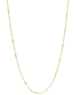 Mirror Link 18" Chain Necklace in 14k Gold