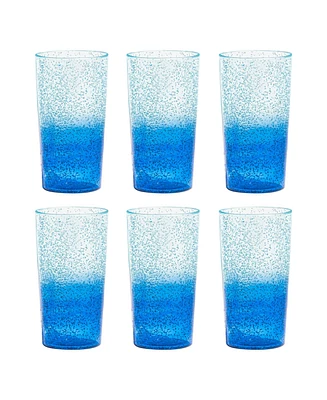 TarHong Oceanic Ombre Jumbo Premium Acrylic Glasses, Set of 6