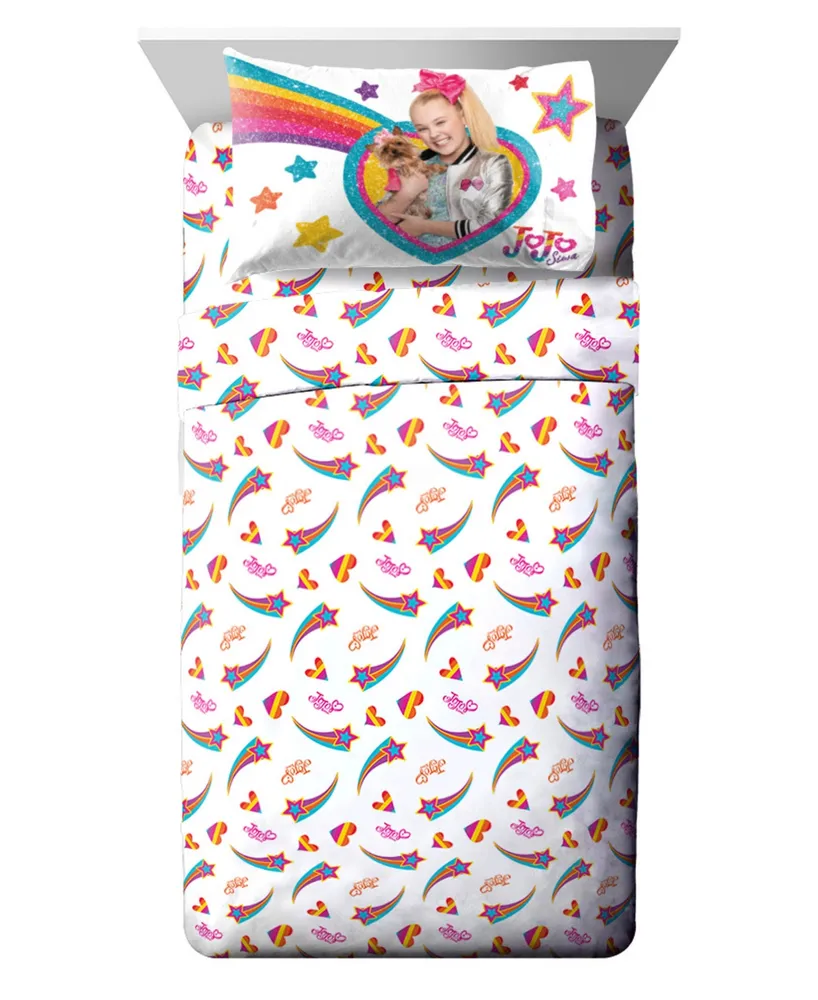 Jojo Siwa 4 Piece Rainbow Sparkle Sheet Set, Full