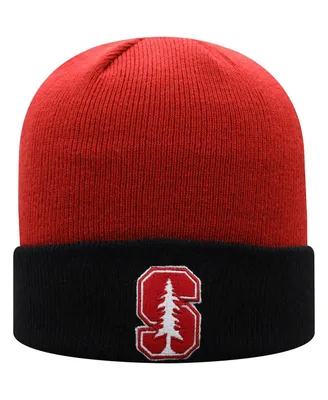 Men's Top of The World Cardinal, Black Stanford Cardinal Core 2-Tone Cuffed Knit Hat