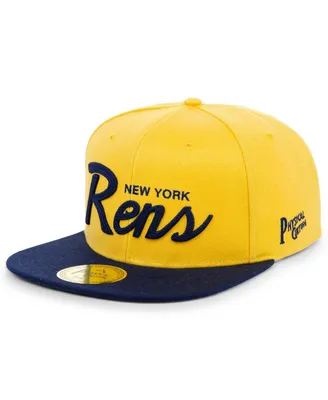 Men's Physical Culture Gold New York Rens Black Fives Snapback Adjustable Hat