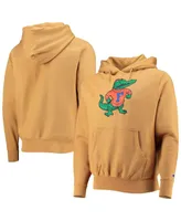 Men's Champion Gold Florida Gators Vintage-Like Washed Reverse Weave Pullover Hoodie