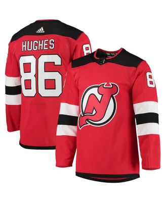 Men's adidas Jack Hughes Red New Jersey Devils Home Authentic Pro Player Jersey