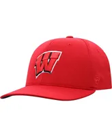 Men's Top of The World Red Wisconsin Badgers Reflex Logo Flex Hat