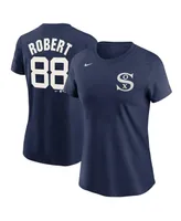 Women's Nike Luis Robert Navy Chicago White Sox 2021 Field of Dreams Name and Number T-shirt