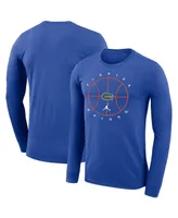 Men's Jordan Royal Florida Gators Basketball Icon Legend Performance Long Sleeve T-shirt