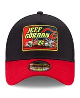 Men's New Era Navy, Red Jeff Gordon Legends 9Forty A-Frame Adjustable Trucker Hat