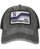 Men's Black Northwestern Wildcats Sun & Bars Dashboard Trucker Snapback Hat