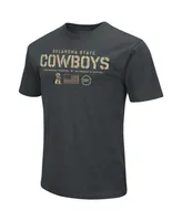 Men's Colosseum Heathered Black Oklahoma State Cowboys Oht Military-Inspired Appreciation Flag 2.0 T-shirt