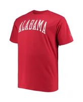 Men's Champion Crimson Alabama Crimson Tide Big and Tall Arch Team Logo T-shirt