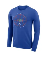 Men's Jordan Royal Florida Gators Basketball Icon Legend Performance Long Sleeve T-shirt