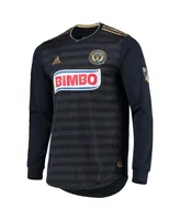 Men's adidas Navy Philadelphia Union 2018 Away Authentic Long Sleeve Jersey