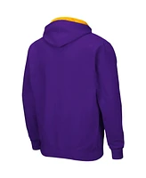 Men's Colosseum Purple Lsu Tigers Big and Tall Full-Zip Hoodie