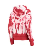 Women's Pressbox Crimson Alabama Tide Campus Tie-Dye Pullover Hoodie