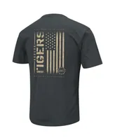 Men's Colosseum Heathered Black Auburn Tigers Oht Military-Inspired Appreciation Flag 2.0 T-shirt