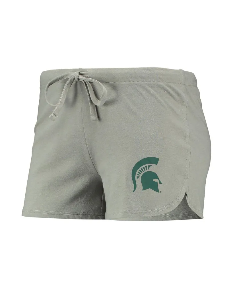 Women's Concepts Sport Green, Gray Michigan State Spartans Raglan Long Sleeve T-shirt and Shorts Sleep Set