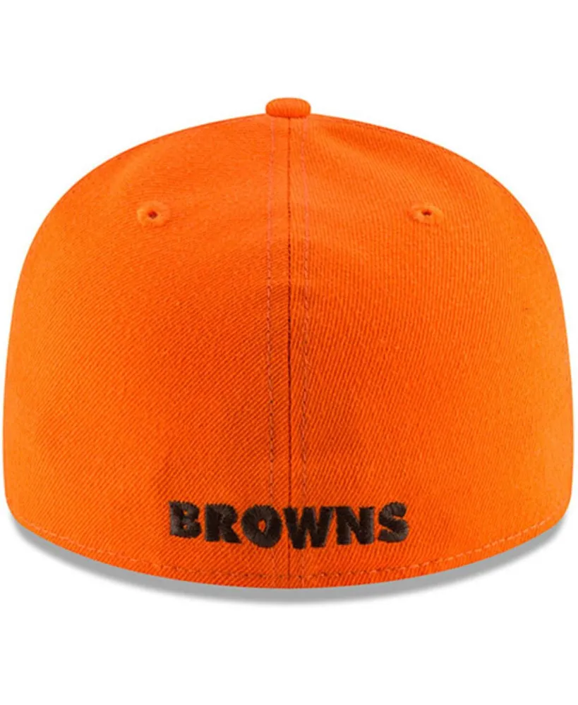 Men's New Era Orange Cleveland Browns Omaha Throwback Low Profile 59Fifty Fitted Hat
