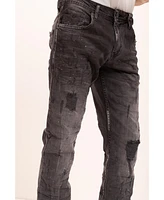 Ron Tomson Men's Modern Distressed Denim Jeans