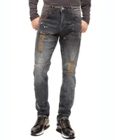 Ron Tomson Men's Modern Sepia Denim Jeans